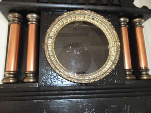 Very rare large cast iron mantel clock housing only weighs 14kg size is 400mm wide postage is R360