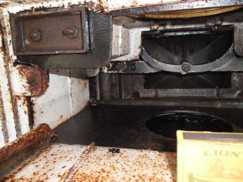 Very rare large cast iron mantel clock housing only weighs 14kg size is 400mm wide postage is R360