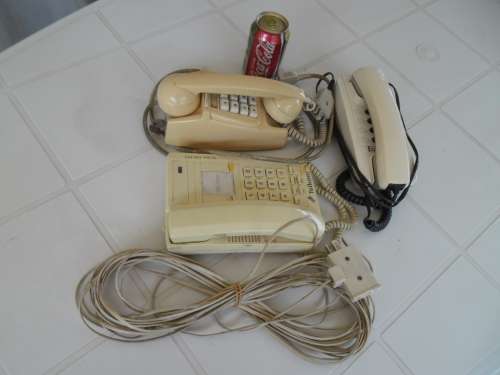 3 vintage telephones complete not tested postage is R90