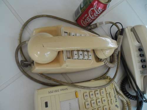 3 vintage telephones complete not tested postage is R90