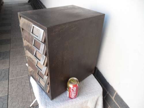 Stunning bad condition metal 6 draws cabinet size 420mm high weighs 11kg postage R170