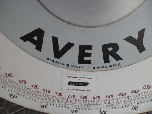 old very large metal lbs and kg dial face of a scale size 695mm dia ordinary postage is R120