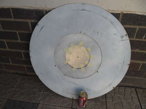 old very large metal lbs and kg dial face of a scale size 695mm dia ordinary postage is R120