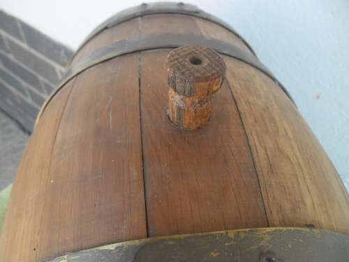 Wood barrel with stand and tap ant stopper complete barrel is 300mm long postnet postage R130