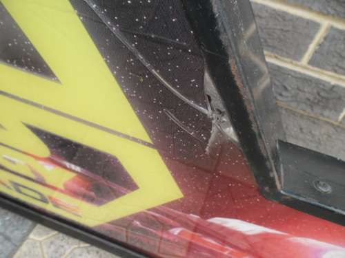 Large Star Wars plastic & metal sign off a arcade machine 1070mm wide weighs 18kg collection only