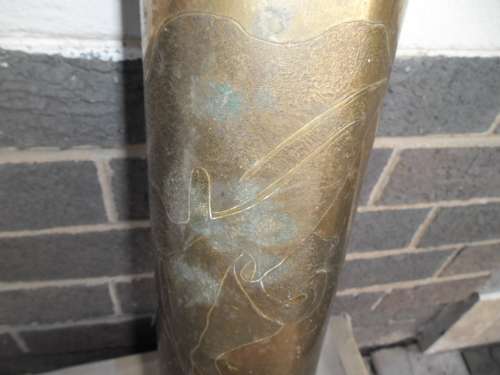 Brass and wood bullet shape display item size is 660mm long postnet postage R140