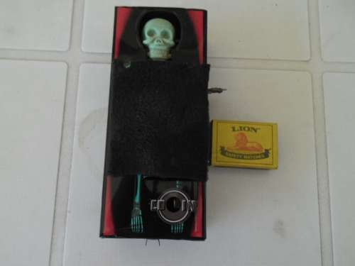 Rare Coffin Bank tinplate toy working mint condition