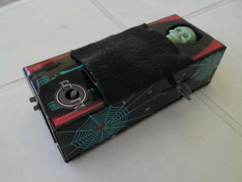 Rare Coffin Bank tinplate toy working mint condition