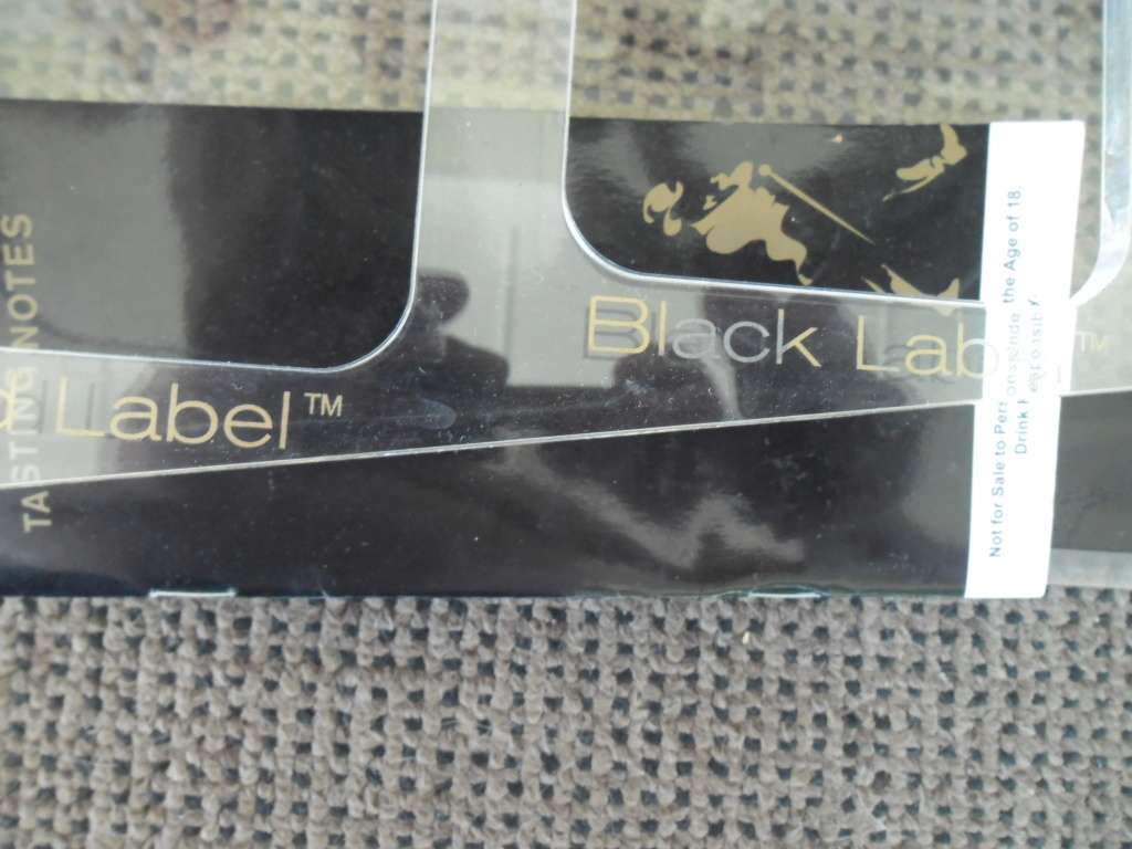 Red Black Green Gold Blue Johnnie Walker advertising tray 585mm long read below