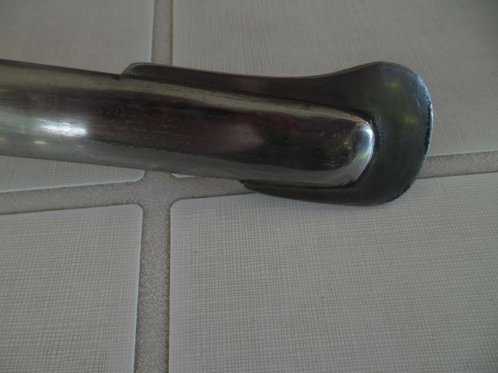 Rare Sword stamped India with brass hilt and metal scabbard total length 1065mm long