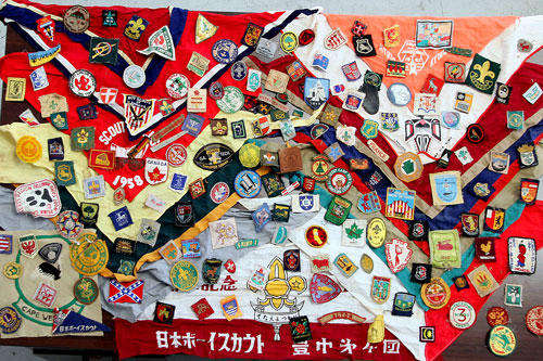 Boy Scout Badges and Scarves