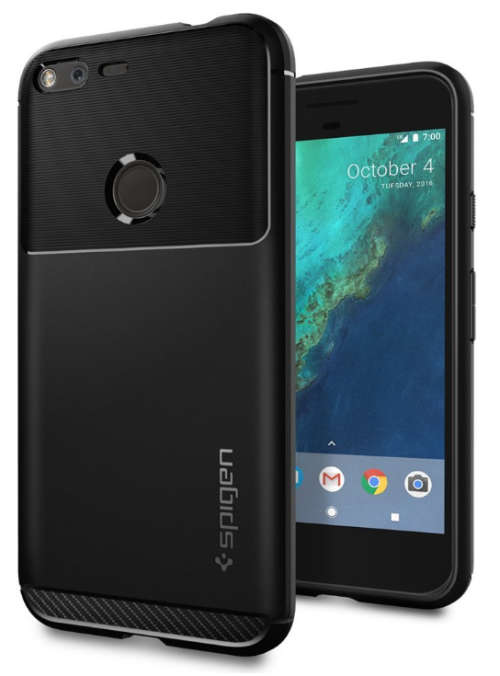 GOOGLE PIXEL PREMIUM RUGGED ARMOR CASE BLACK | SPIGEN | INSTOCK