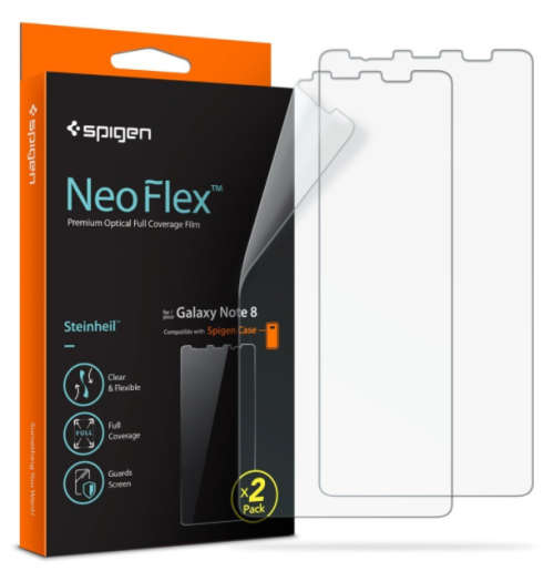 SAMSUNG GALAXY NOTE 8 PREMIUM NEO-FLEX SCREEN PROTECTOR 2PK SPIGEN | INSTOCK