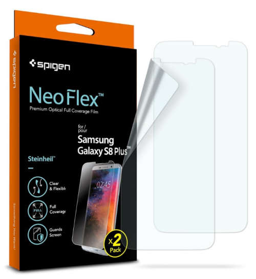 SAMSUNG GALAXY S8+ PLUS PREMIUM NEO-FLEX SCREEN PROTECTOR 2PK SPIGEN | INSTOCK