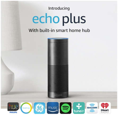 AMAZON ECHO PLUS 2017 WITH BUILT-IN SMART HUB BLACK | INSTOCK