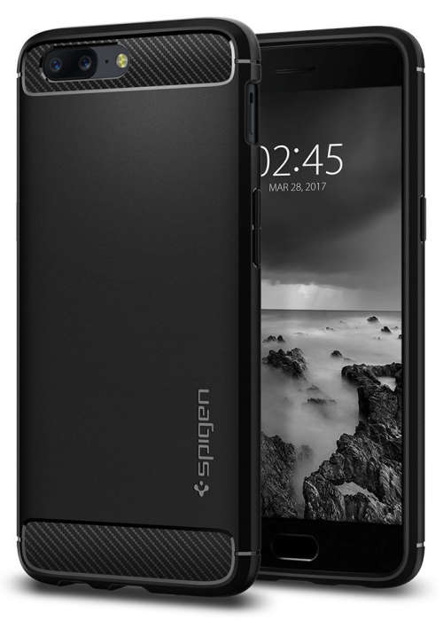 ONEPLUS 5 PREMIUM RUGGED ARMOR CASE BLACK SPIGEN | INSTOCK