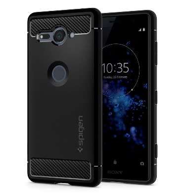 SONY XPERIA XZ2 COMPACT PREMIUM RUGGED CASE BLACK SPIGEN | INSTOCK