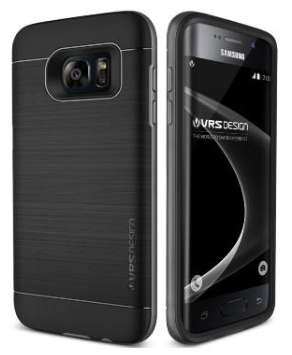 SAMSUNG GALAXY S7 EDGE PREMIUM SLIM FIT HEAVY DUTY PRO SHIELD CASE SILVER / BLACK VERUS | INSTOCK