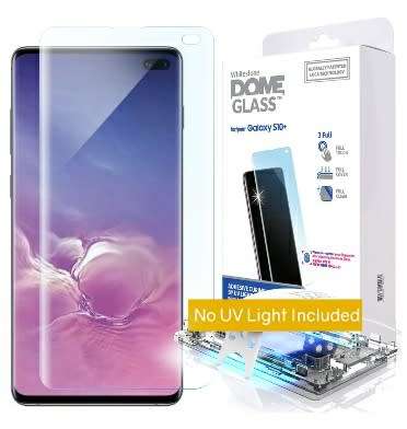SAMSUNG GALAXY S10+ TEMPERED SCREEN PROTECTOR DOME GLASS REPLACEMENT KIT WHITESTONE | INSTOCK