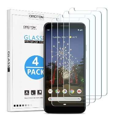 GOOGLE PIXEL 3A PREMIUM TEMPERED GLASS SCREEN PROTECTOR 9H 4PK OMOTION | INSTOCK
