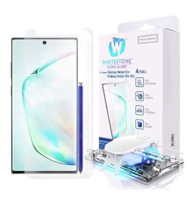 SAMSUNG GALAXY NOTE 10 TEMPERED SCREEN PROTECTOR 3D CURVED DOME GLASS WHITESTONE | INSTOCK