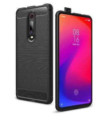 XIAOMI MI 9T ULTRA SLIM BRUSHED CARBON FIBRE DESIGN TPU CASE BLACK AVIDET | INSTOCK