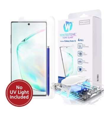 SAMSUNG GALAXY NOTE 10+ TEMPERED SCREEN PROTECTOR 3D CURVED DOME GLASS REPLACEMENT WHITESTONE