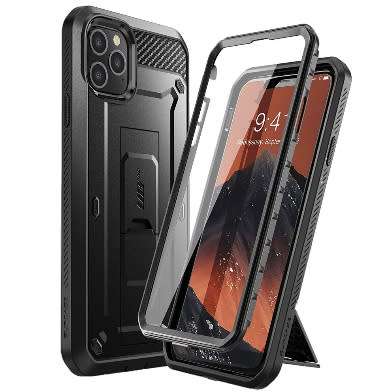 IPHONE 11 PRO MAX FULL BODY RUGGED PROTECTIVE CASE WITH SCREEN PROTECTOR BLACK SUPCASE | INSTOCK