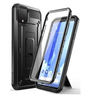 GOOGLE PIXEL 4 XL FULL BODY RUGGED PROTECTIVE CASE WITH SCREEN PROTECTOR BLACK SUPCASE | INSTOCK