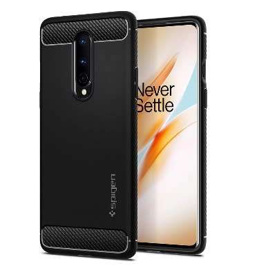 ONEPLUS 8 PREMIUM RUGGED ARMOR CASE BLACK SPIGEN | INSTOCK