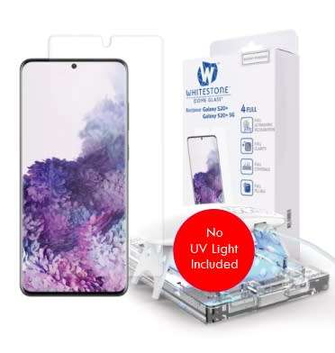 SAMSUNG GALAXY S20+ TEMPERED SCREEN PROTECTOR 3D CURVED DOME GLASS REPLACEMENT WHITESTONE | INSTOCK