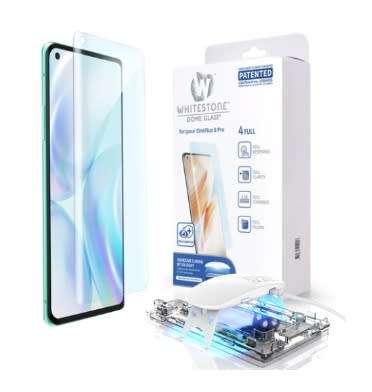 ONEPLUS 8 PRO TEMPERED SCREEN PROTECTOR 3D CURVED DOME GLASS WHITESTONE | INSTOCK