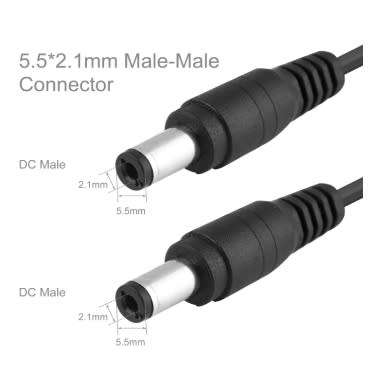 ONITE DC 5521 MALE/MALE 5.5x2.1MM POWER ADAPTER CABLE 3M 2PK | INSTOCK
