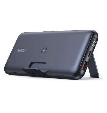 AUKEY USB-C 20000mAh WIRELESS QC3.0 18W PD POWERBANK WITH FOLDABLE STAND | INSTOCK