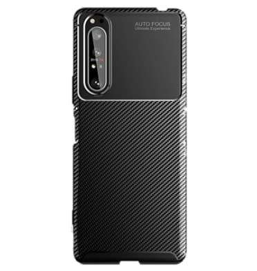 SONY XPERIA 5ii (2020) SLIM CARBON FIBRE CASE BLACK OLIXAR | INSTOCK