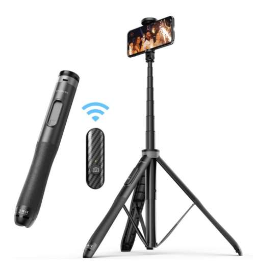 ATUMTEK TRIPOD SELFIE STICK 51" WITH BLUETOOTH REMOTE BLACK | INSTOCK