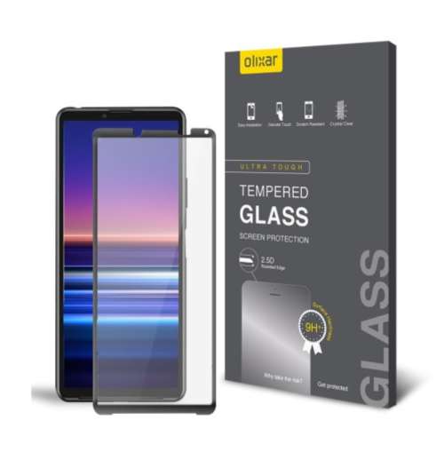 SONY XPERIA 10iii (2021) PREMIUM TEMPERED GLASS SCREEN PROTECTOR BLACK OLIXAR | INSTOCK
