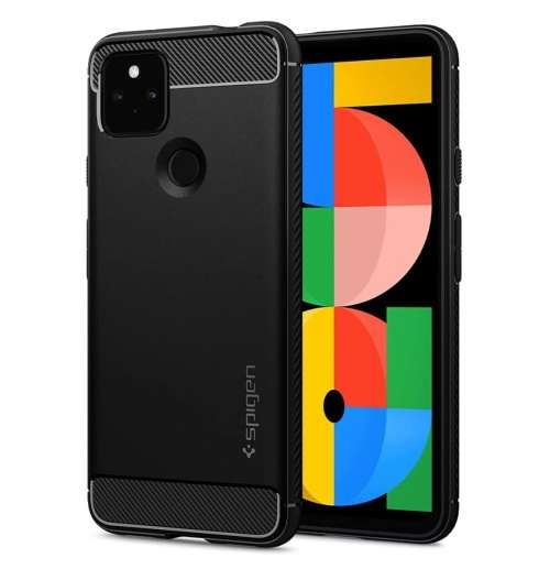 GOOGLE PIXEL 5A 5G PREMIUM RUGGED ARMOR CASE BLACK SPIGEN | INSTOCK
