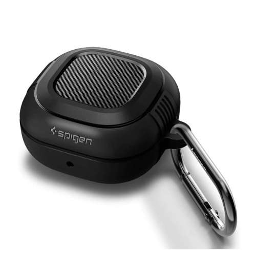 SAMSUNG GALAXY BUDS 2 (2021) PREMIUM RUGGED ARMOR CASE BLACK SPIGEN | INSTOCK