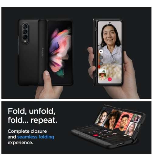 SAMSUNG GALAXY Z FOLD 3 5G PREMIUM SLIM ARMOR PRO CASE BLACK SPIGEN | INSTOCK