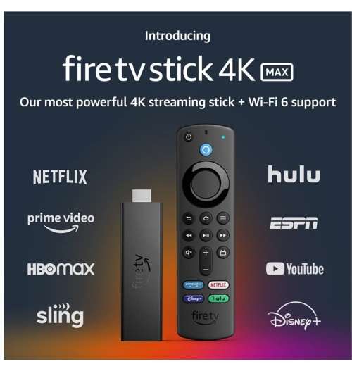 AMAZON FIRE TV STICK 4K MAX (2021) STREAMING MEDIA PLAYER | INSTOCK