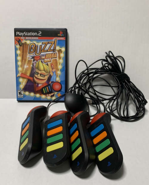 BUZZ THE BIG QUIZZ GAME FOR PLAYSTATION 2 | INCLUDING 4 BUZZERS