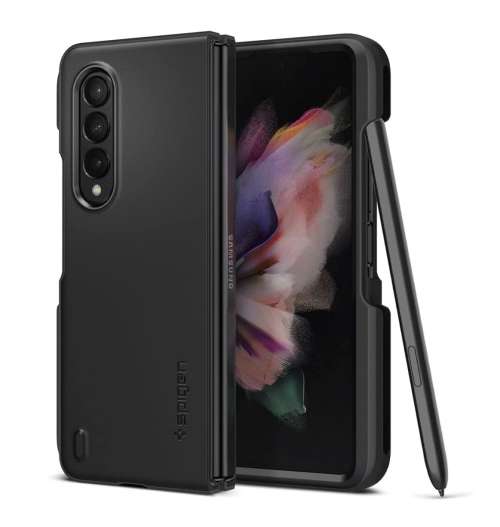SAMSUNG GALAXY Z FOLD 3 5G PREMIUM THIN FIT P BLACK SPIGEN | INSTOCK