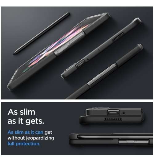 SAMSUNG GALAXY Z FOLD 3 5G PREMIUM THIN FIT P BLACK SPIGEN | INSTOCK