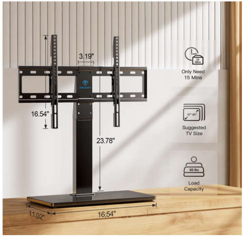 PERLESMITH UNIVERSAL SWIVEL TV STAND / BASE | INSTOCK
