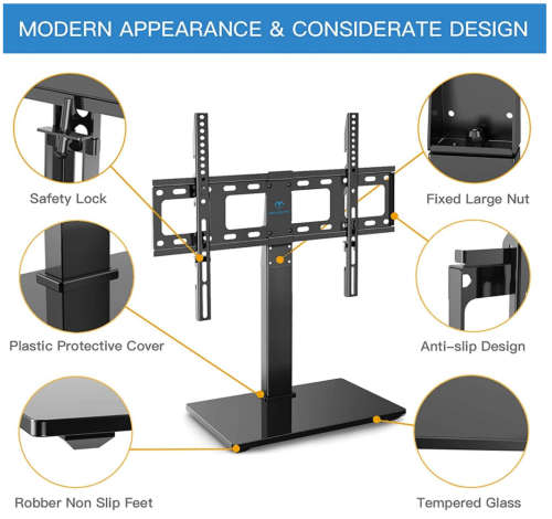 PERLESMITH UNIVERSAL SWIVEL TV STAND / BASE | INSTOCK