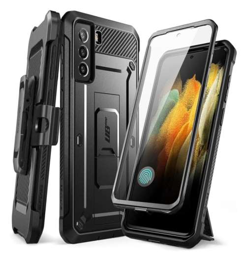 SAMSUNG GALAXY S21 FE FULL BODY RUGGED PROTECTIVE CASE BLACK  SUPCASE | INSTOCK