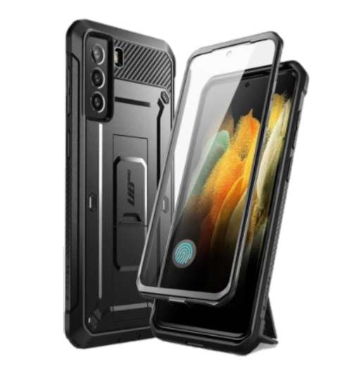 SAMSUNG GALAXY S21 FE FULL BODY RUGGED PROTECTIVE CASE BLACK  SUPCASE | INSTOCK