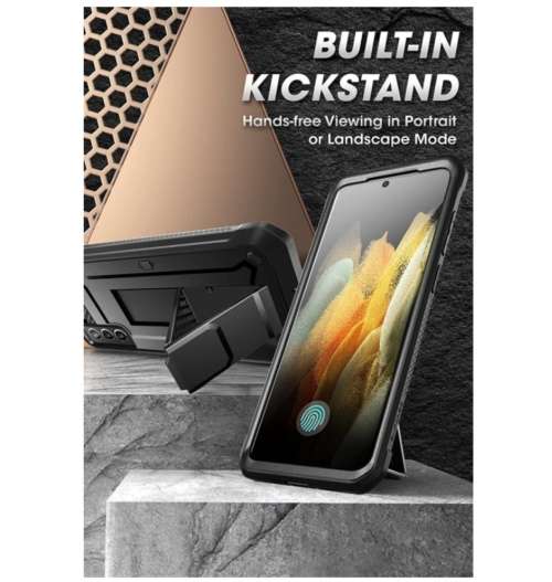 SAMSUNG GALAXY S21 FE FULL BODY RUGGED PROTECTIVE CASE BLACK  SUPCASE | INSTOCK