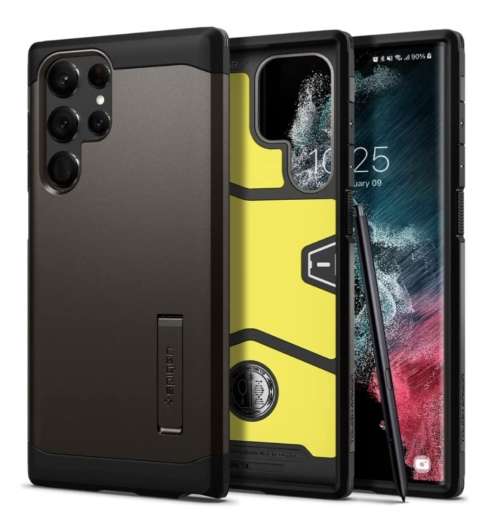 SAMSUNG GALAXY S22 ULTRA PREMIUM TOUGH ARMOR CASE BLACK SPIGEN | INSTOCK